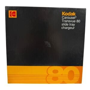 VINTAGE Kodak Slide Tray Carousel 80 Transvue Projector Accessory w Original Box